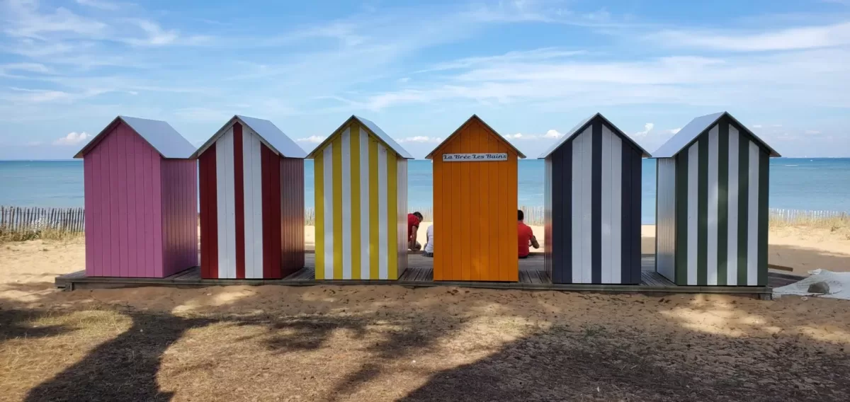 oleron plage de la Brée les bains cabanes