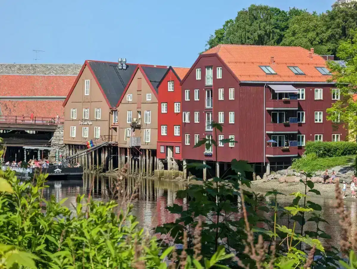 Our road trip in Scandinavia in a converted vehicle: our complete guide colorful houses on stilts trondheim norway
