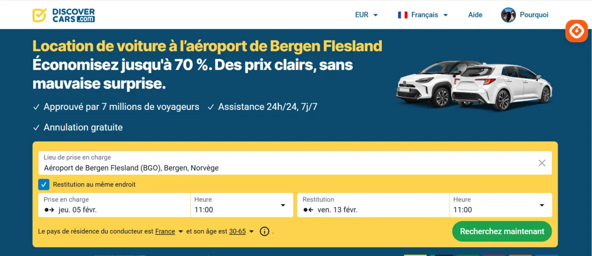 Alquiler de coches en Bergen: todo lo que necesitas saber para explorar los fiordos con total libertad Alquiler de coches en Bergen
